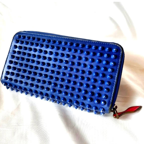 Christian Louboutin Panettone blue spiked long wallet - Picture 8 of 16